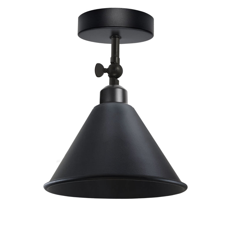 Deckenlampe flach schwarz