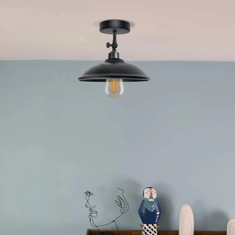 Deckenlampe in Schwarz – Retro Metall-Design