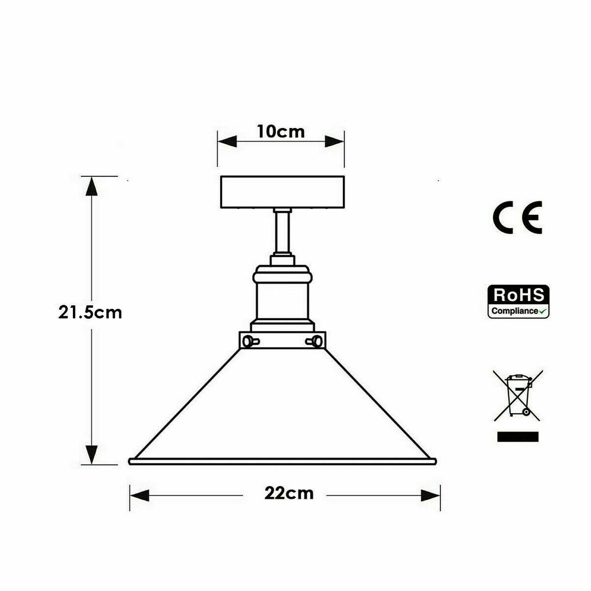 Deckenleuchte Ø 22cm Fur wohnzimmer