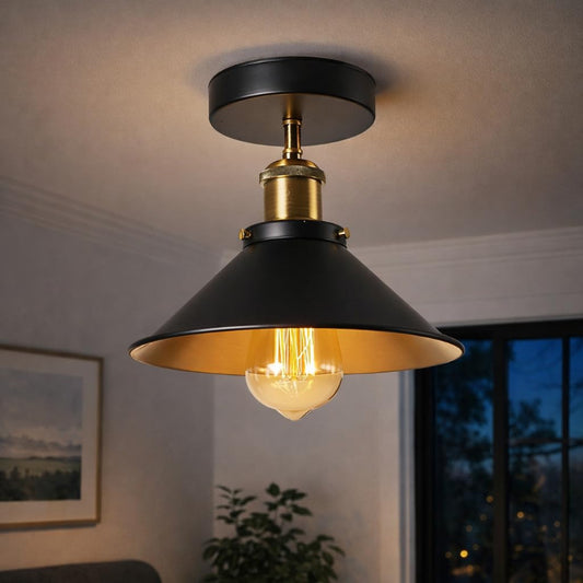 Deckenleuchte Schwarz Gold