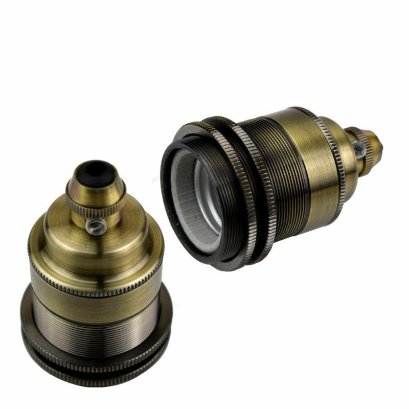 E27 Lampenfassung Antik Messing