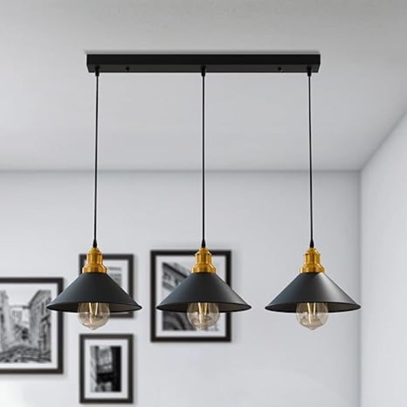 Pendelleuchte schwarz gold
