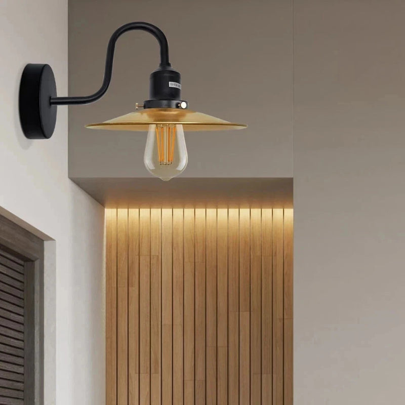 E27 Schwanenhals Wandlampe Retro