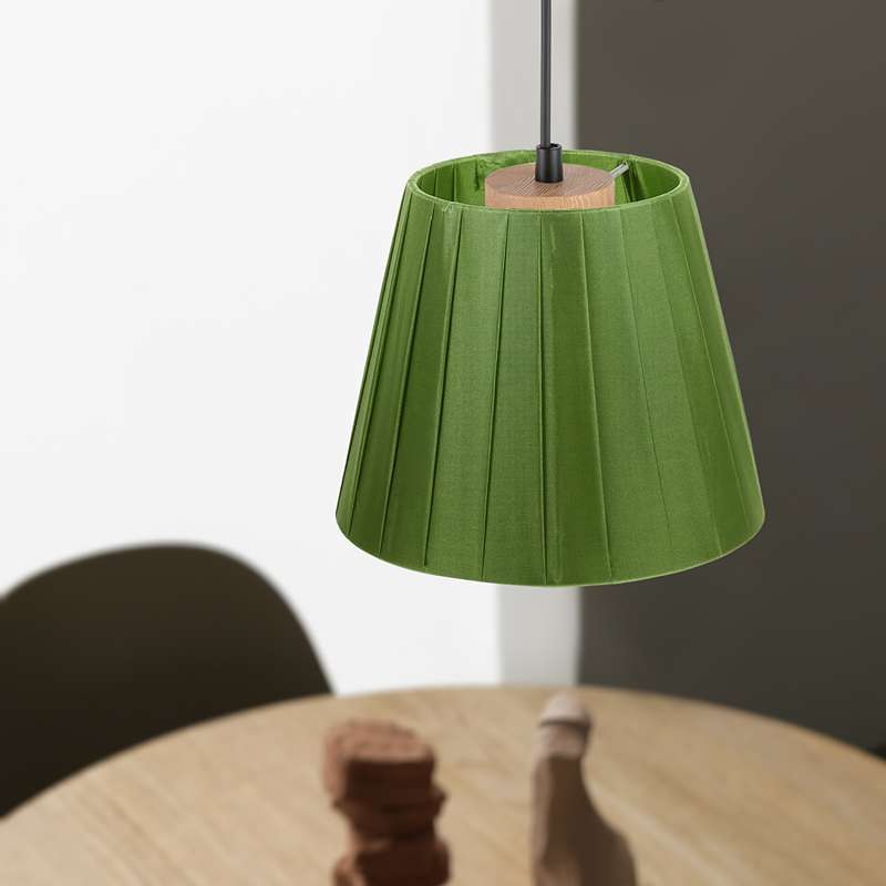 Grüner Lampenschirm Decke