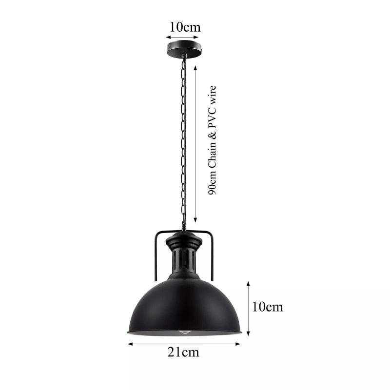 Hängeleuchte Schwarz 21cm
