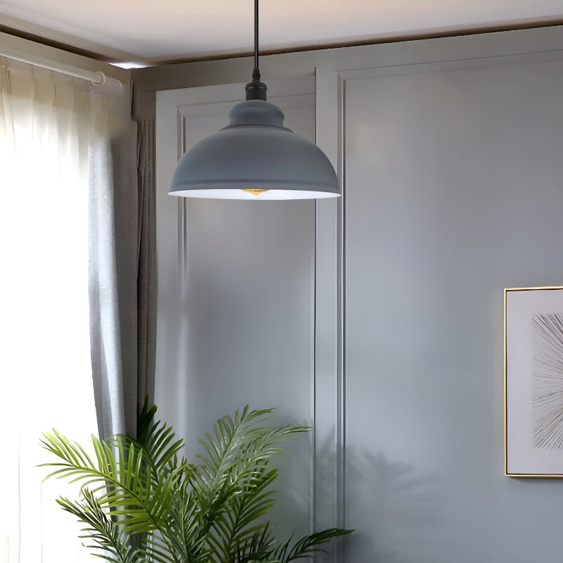 Pendelleuchte grau Ø 29cm Hangelampen E27 Fassung