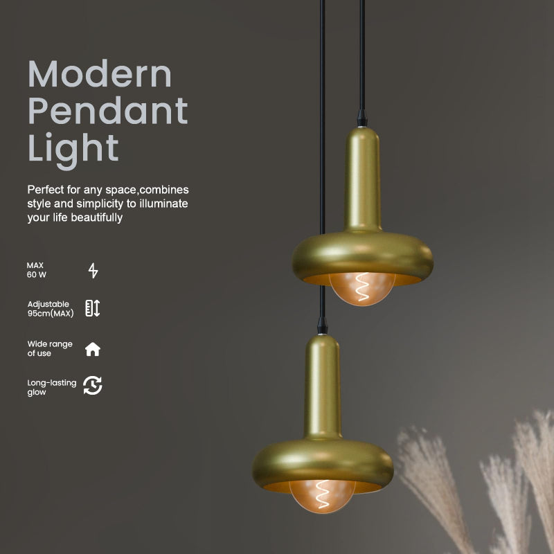 Industrial Pendelleuchte Gold Messing