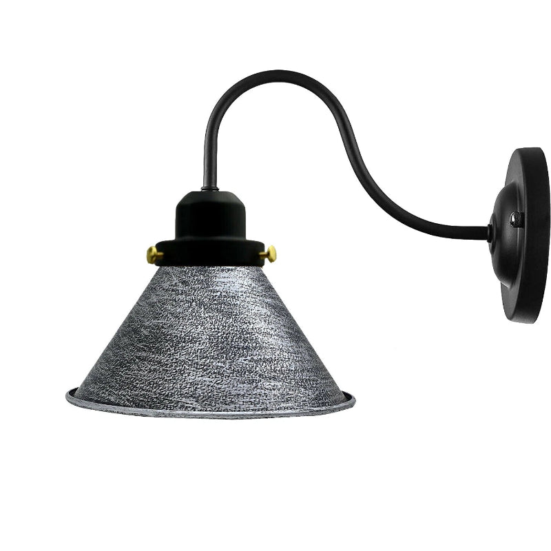Industrial Wandlampe mit Kegelschirm 18cm