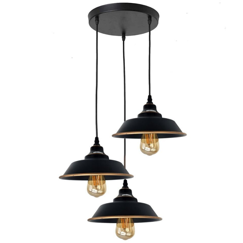 Küchenlampe 3-flammig farbig