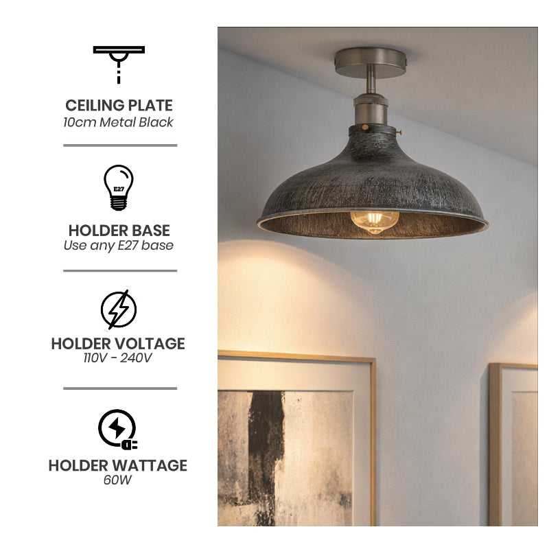 Kompakte Deckenlampe Retro-Stil