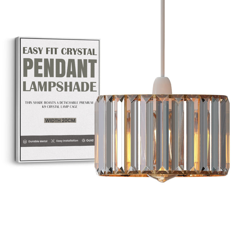 Kristallglas Lampenschirm Easyfit in Gold