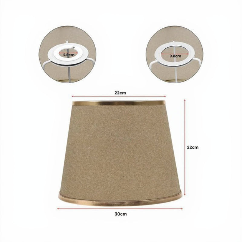 LEDSONE Lampenschirm Schwarz Gold 30x22cm