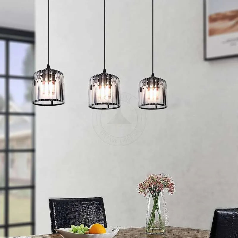 LEDSONE Pendelleuchte Kristallglas Schirm 13cm