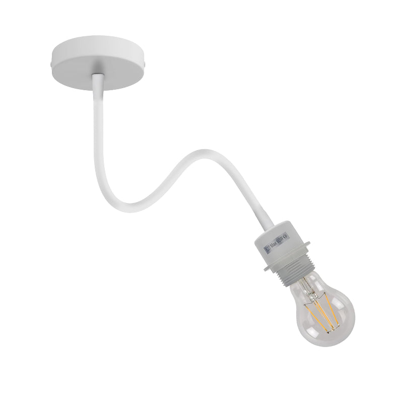 LED Deckenlampe schwarz matt biegsam inklusive Edison Birne.