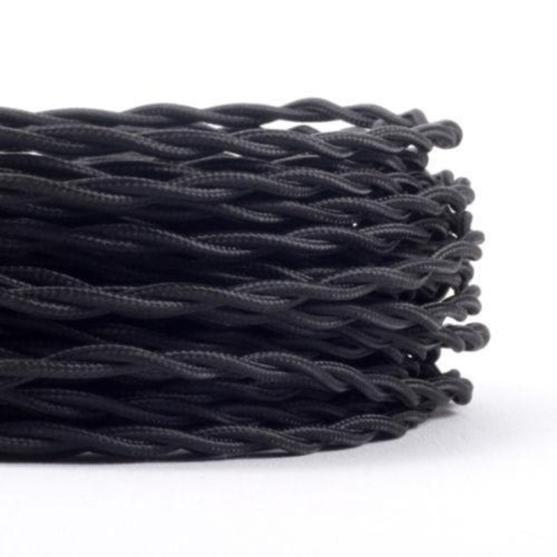 Lampenkabel Stoff schwarz