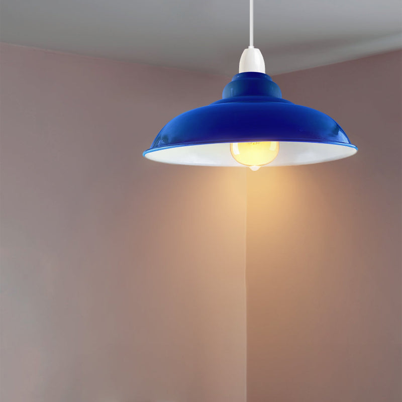 Lampenschirm Metall blau
