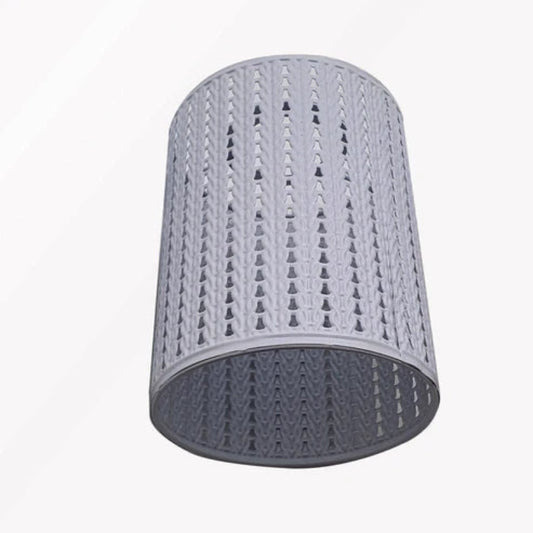 Lampenschirm weiß Metall Strickoptik