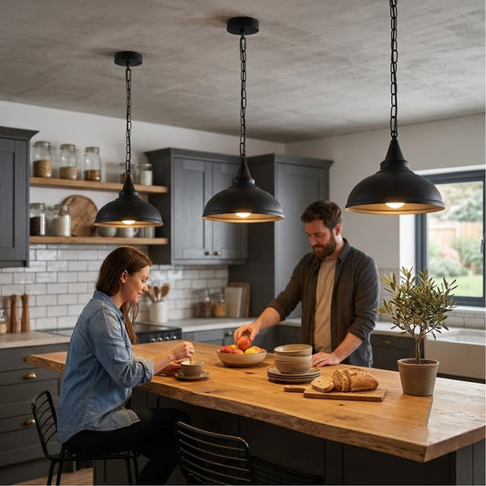 Landhausstil Ketten-Pendelleuchte Rustikal Esstisch E27 ~3882