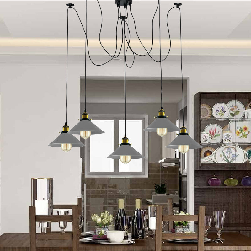 Loft Lampe grau