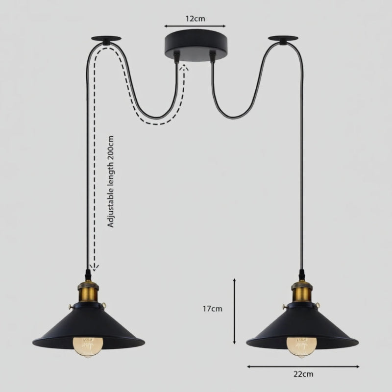 Loft stil lampe metall mit e27 fassung