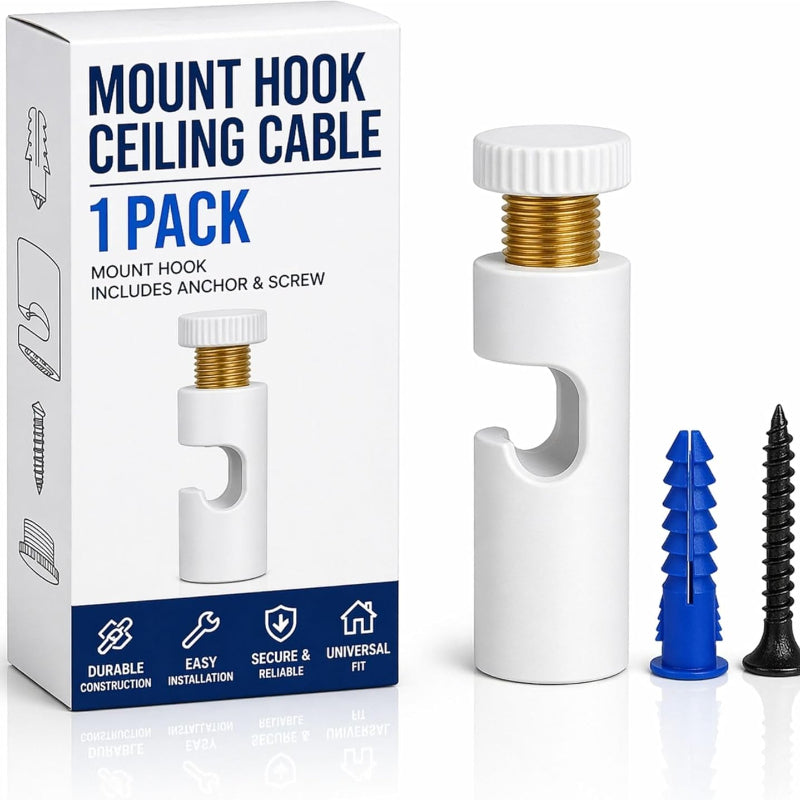 MOUNT HOOK CEILING CABLE
1 PACK