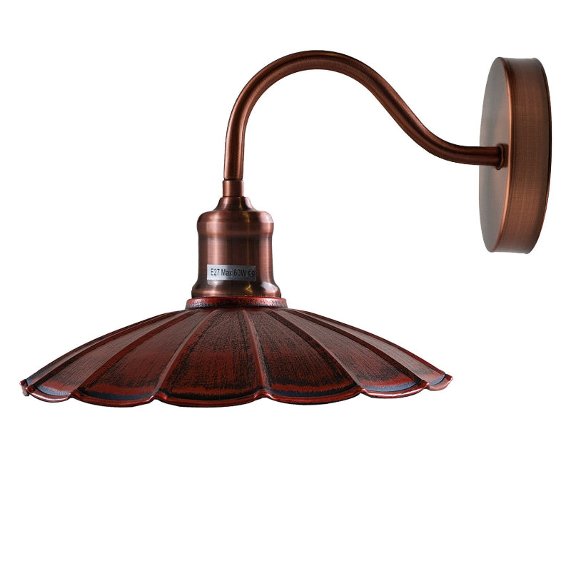 Metall Wandlampe Wellenrand