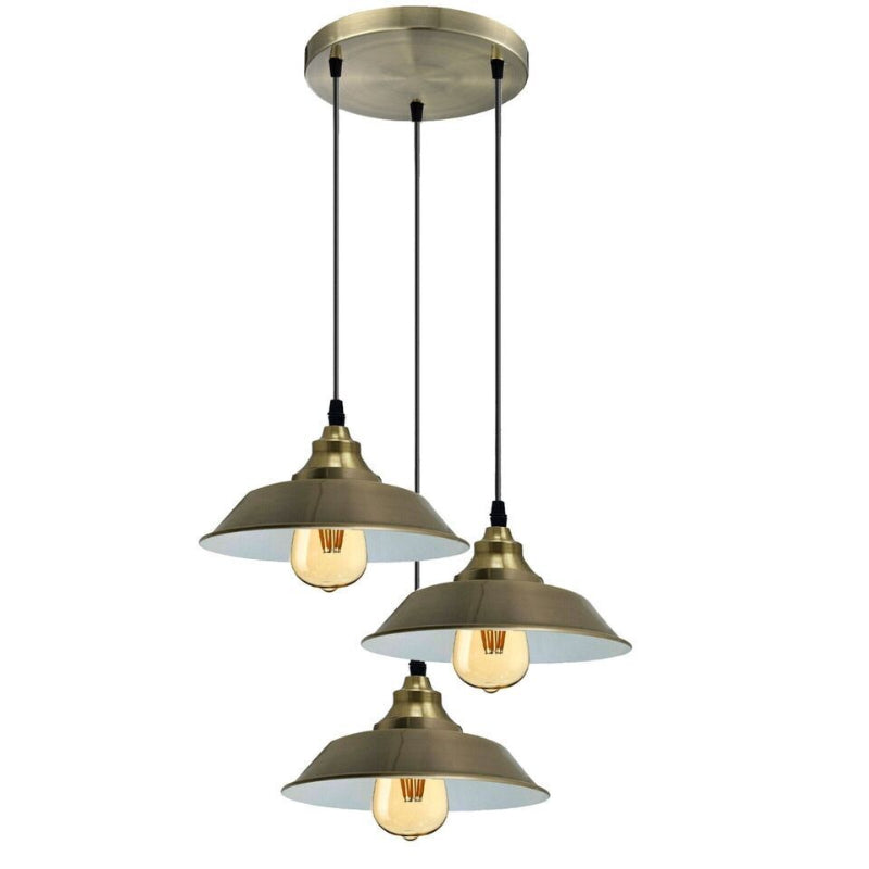 Metallschirm Lampe 3er Set