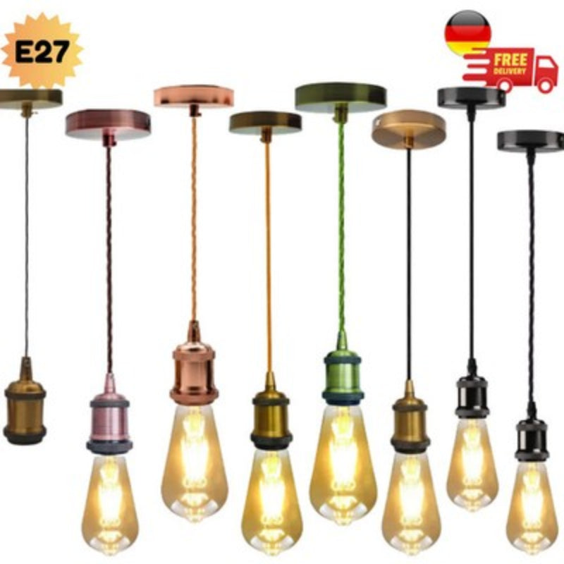 Minimalistische Pendellampe für Edison LED Birnen