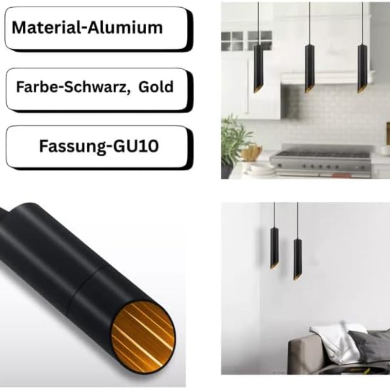 Modern Schwarz Deckenpendelleuchte
