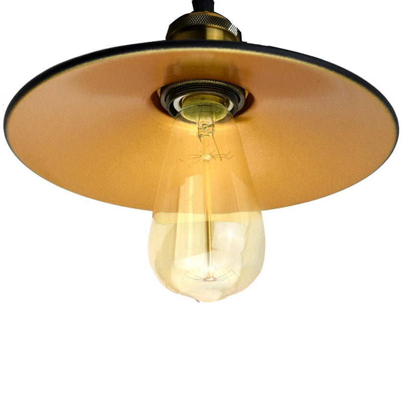 Moderne Loft Lampe flach E27 Fassung