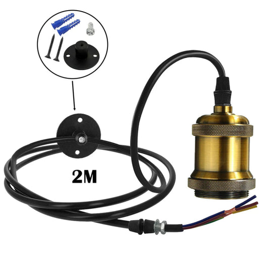 Pendelleuchte E27 Messing gelb