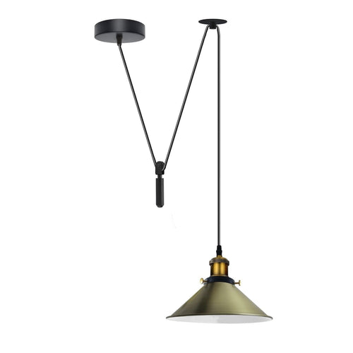 Lampada a sospensione vintage in metallo, lampada da soffitto retrò 240V ~ 3188