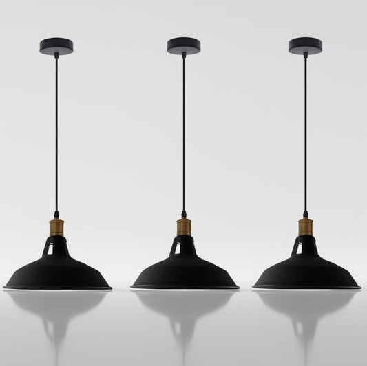 Pendelleuchte schwarz gold messinger optik