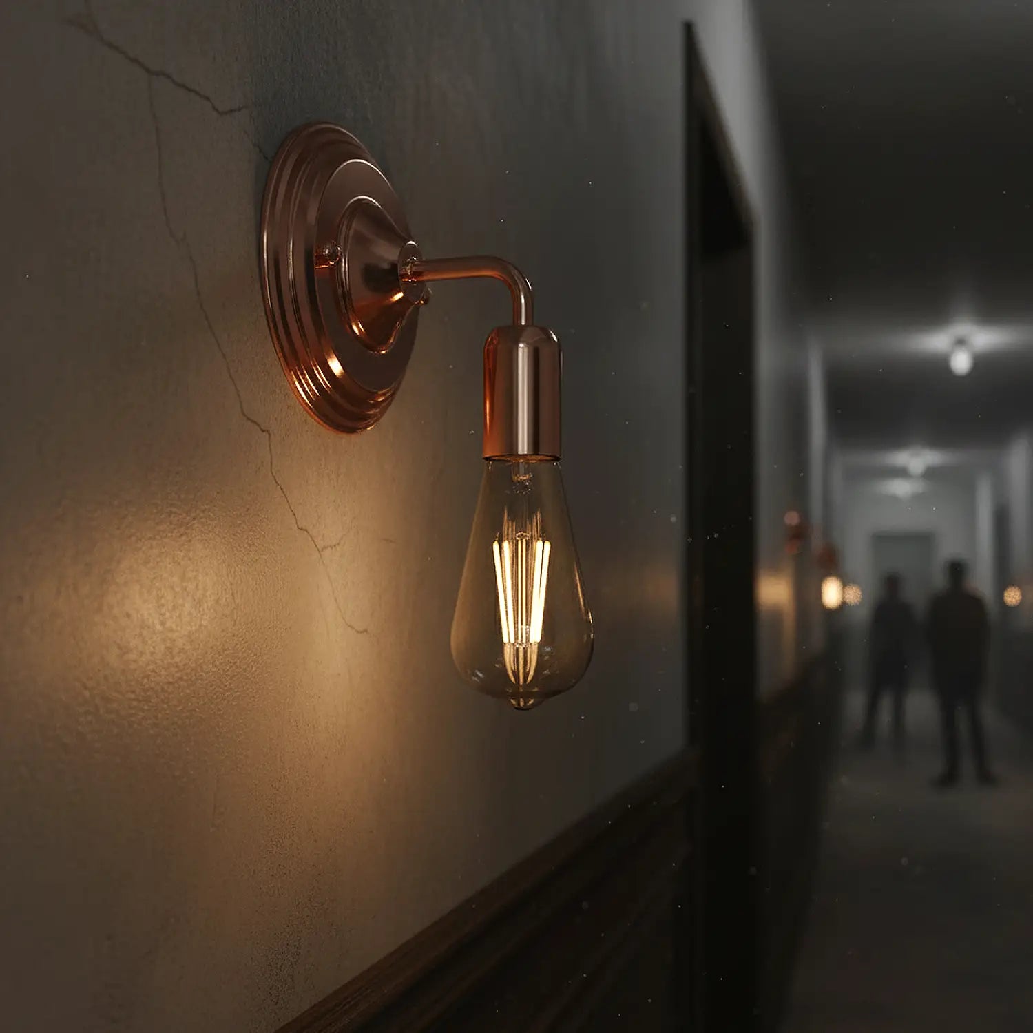 industrielle wandlampe e27