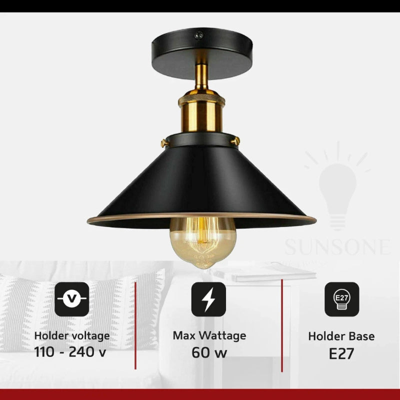 Retro Deckenlampe Metall