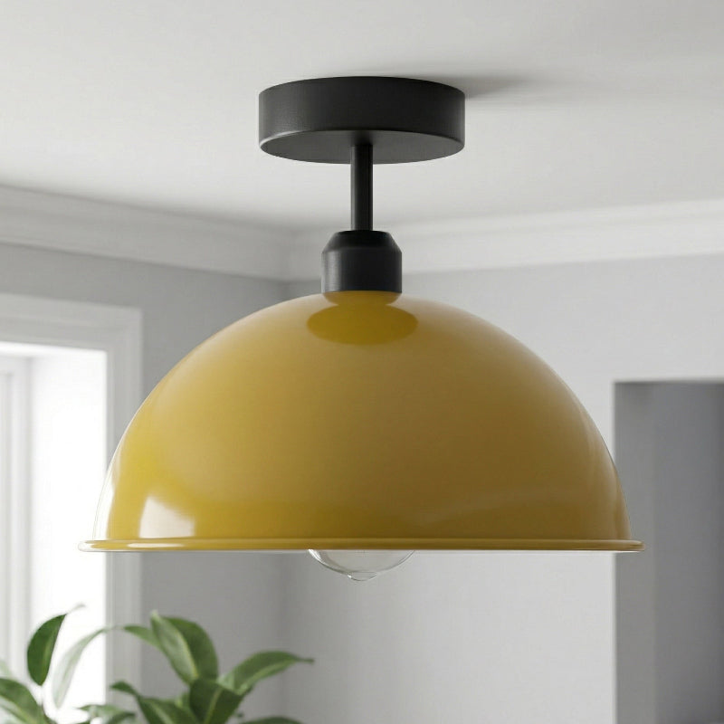 Retro Flurlampe Schwarz