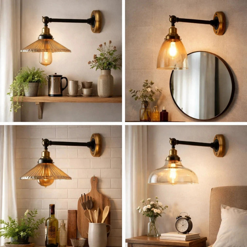 Retro Wandlampe Messing