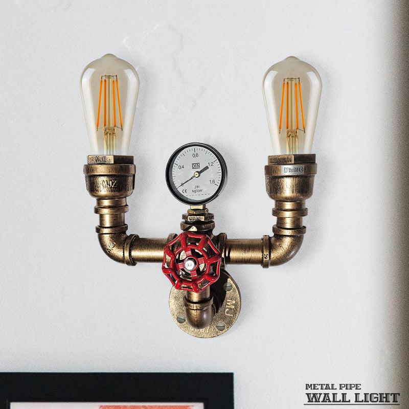Retro Wandlampe Wasserhahn-Optik