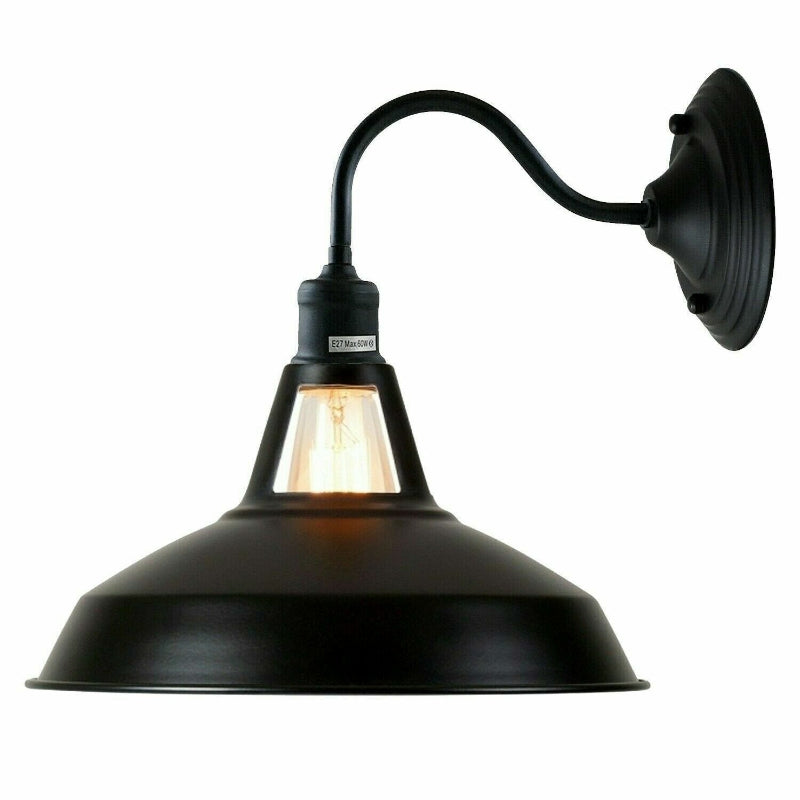 Retro Wandleuchte schwarz kupfer