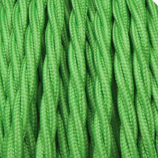 Cavo lampada moderno verde, cavo in tessuto intrecciato a 3 conduttori~1191