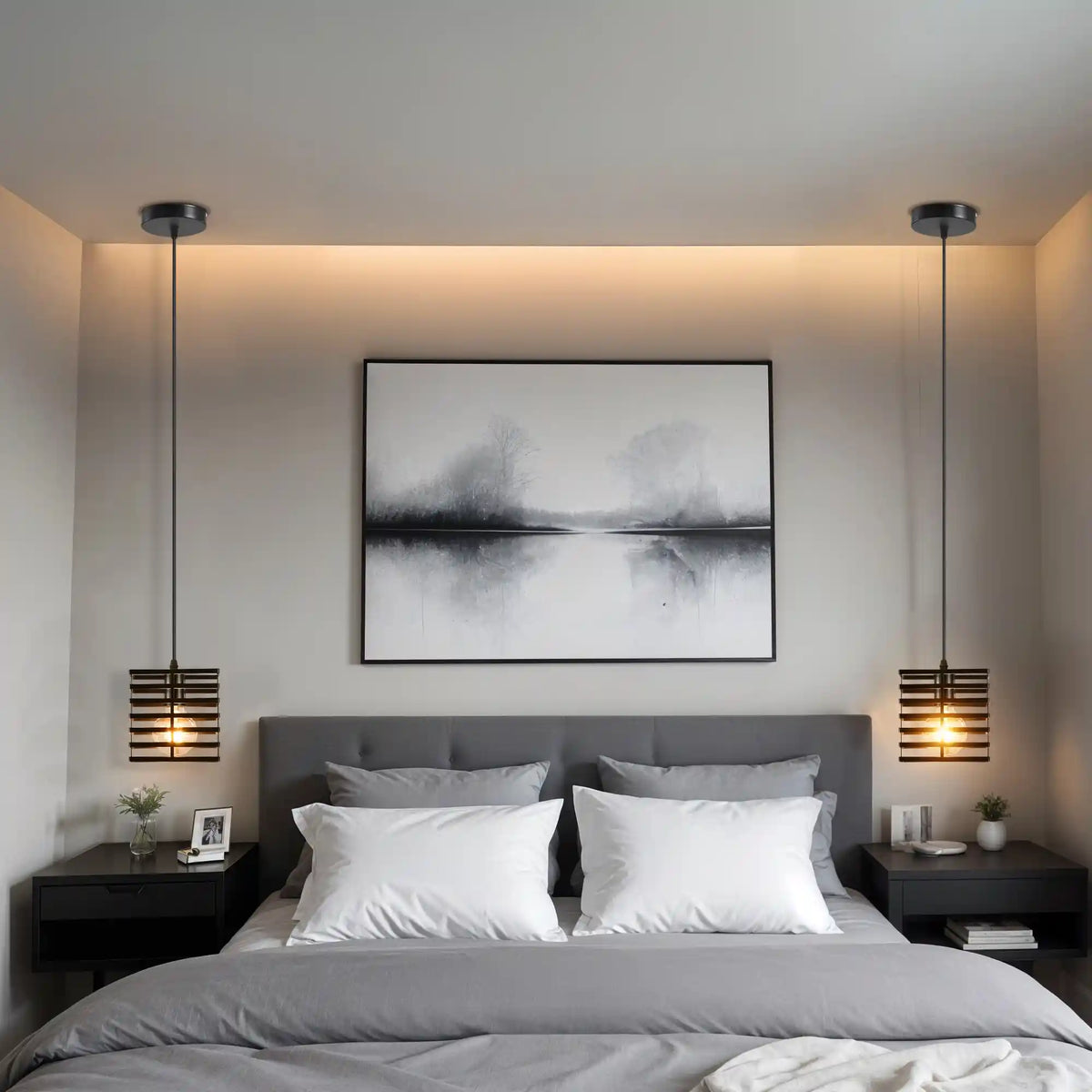 Schlafzimmer schwarz pendelleuchte