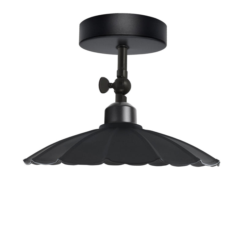 Schwarze Industrial Deckenleuchte für niedrige Decken