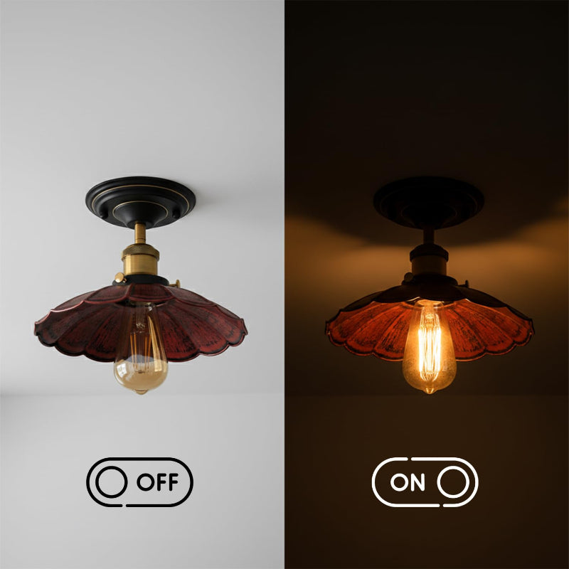 Semi Flush Deckenleuchte Retro Design