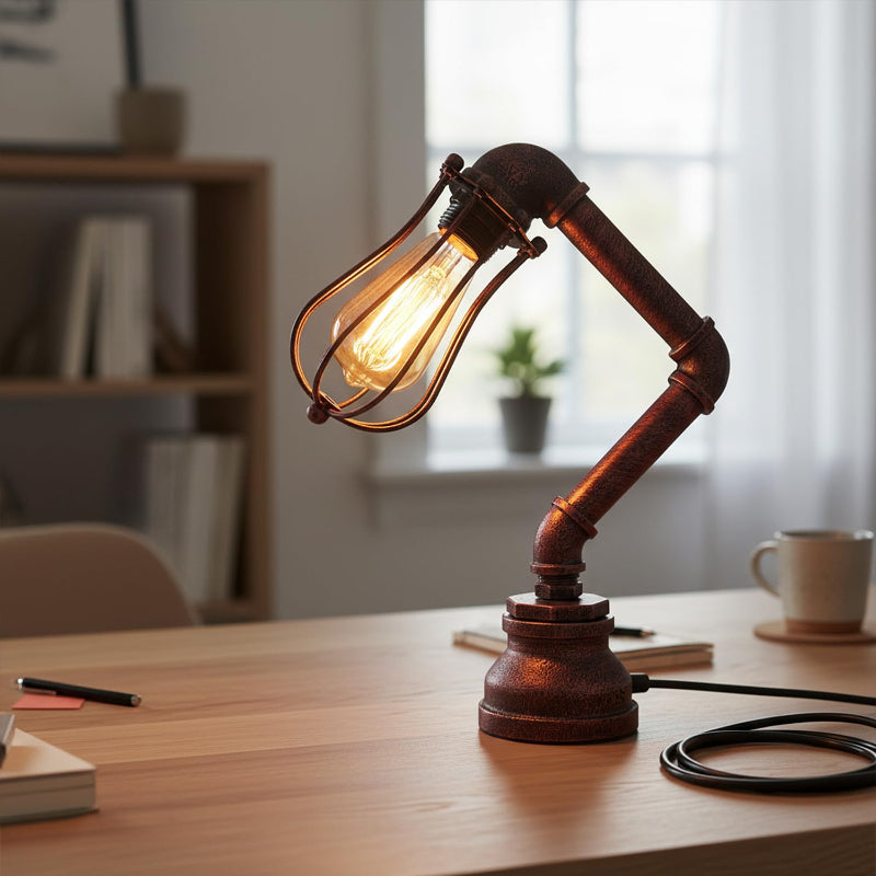 Steampunk Tischleuchte für Edison LED Leuchtmittel