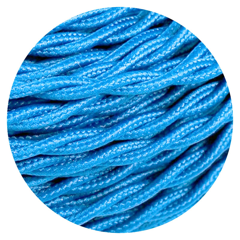 Textilkabel Blau gedreht