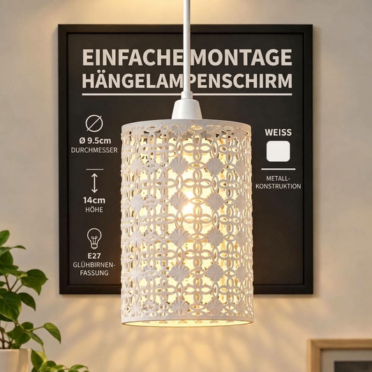 Easy Fit pendellampe mønster metal tromme lampeskærm ~ 1228