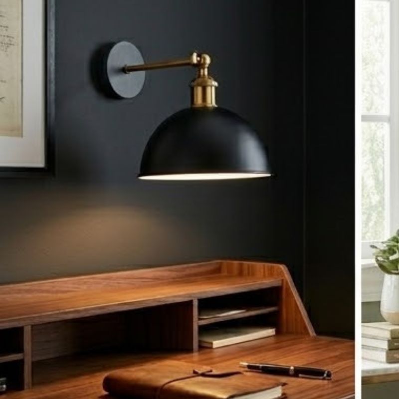 Wandlampe Industrial schwarz