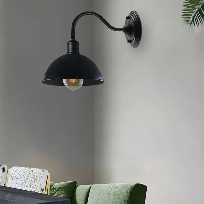 Wandlampe Industriestil schwarz