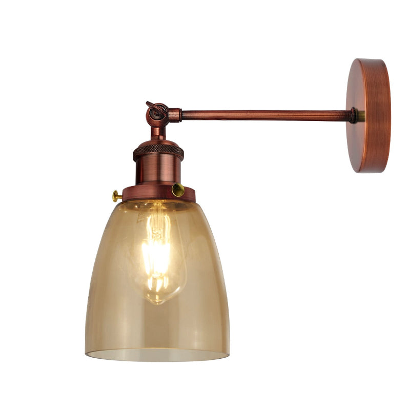 Wandlampe mit Glasschirm
