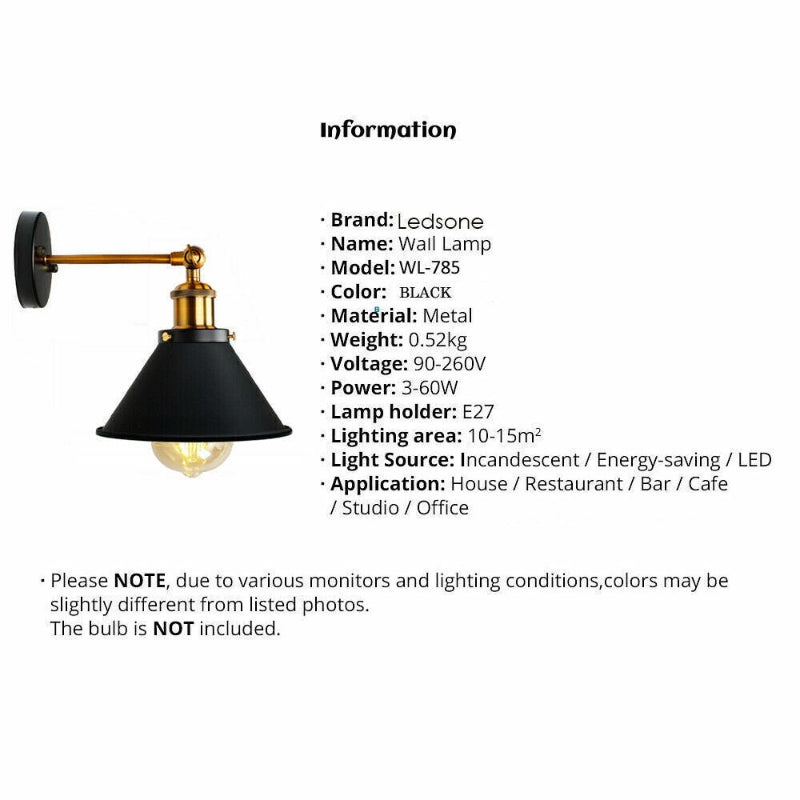 Wandleuchte E27 Wandlampe